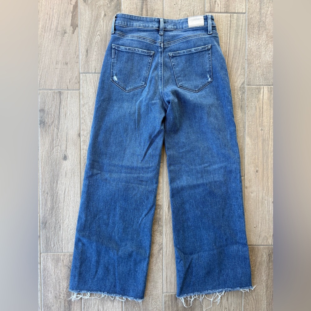 Paige Anessa Wide Leg Jean Flamenco Distressed Size 29 - Picture 4 of 7